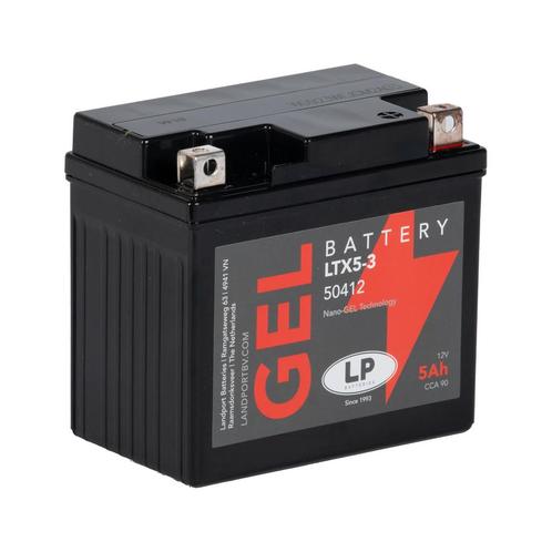 Landport (LP) LTX5-3 motor GEL accu 12 volt 5,0 ah (50412 -, Motoren, Onderdelen | Overige, Nieuw, Ophalen of Verzenden