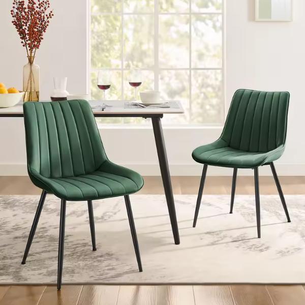 Set van 2 Fluwelen Eetkamerstoelen – Ergonomisch en Modern, Huis en Inrichting, Stoelen, Nieuw, Verzenden