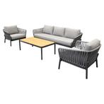 Showroommodel Washington stoel bank loungeset 4 delig grijs, Tuin en Terras, Ophalen of Verzenden, Nieuw