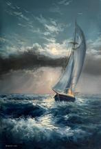 Sinan Sari - Alone at sea, Antiek en Kunst, Kunst | Schilderijen | Modern