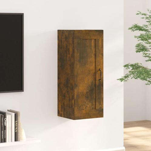 vidaXL Wandkast 35x34x90 cm bewerkt hout gerookt, Huis en Inrichting, Kasten | Overige, Nieuw, Verzenden