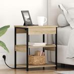 vidaXL Bedside kasten 2 pcs Sonoma eiken 41 x 31 x 51 cm, Minder dan 45 cm, Verzenden, Nieuw, Minder dan 55 cm