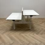 Tweedehands Gispen TM duo slingerbureau met scheidingswand,, Huis en Inrichting, Bureaus, Ophalen of Verzenden, Gebruikt, Bureau