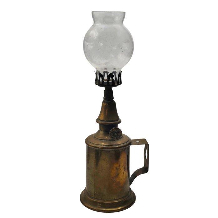 Lampe Pigeon & La Phénomène HM - Olielamp - Koper, Antiek en Kunst, Curiosa en Brocante