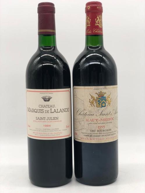 2 x 75cl Mid 90s reds from Haut-Medoc (Bordeaux, rood), Verzamelen, Wijnen, Frankrijk, Rode wijn, Nieuw, Ophalen of Verzenden