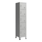 [en.casa] Lockerkast Joroinen 180x38x45 cm staal met 5 deure, Verzenden, Nieuw