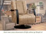 Leren draaifauteuil Galaxy - Kenia Taupe (taupe/bruin) -, Nieuw, Ophalen of Verzenden, 50 tot 75 cm, Industrieel, Modern