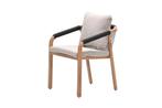 GI Monti stapelbare dining tuinstoel - Zwart/Zand/Teak look, Verzenden, Nieuw, Overige materialen