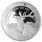 Ghana Giants of the Ice Age 1 oz 2022 Reindeer, Postzegels en Munten, Munten | Afrika, Zilver, Losse munt, Overige landen, Verzenden