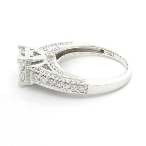 Verlovingsring - 14 karaat Witgoud - 1.61ct. tw. Diamant, Sieraden, Tassen en Uiterlijk, Antieke sieraden