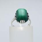 Zilver, Art Deco, Malachiet - Ring