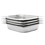 vidaXL Gastronormbakken 4 st GN 1/2 65 mm roestvrij staal, Verzenden, Nieuw