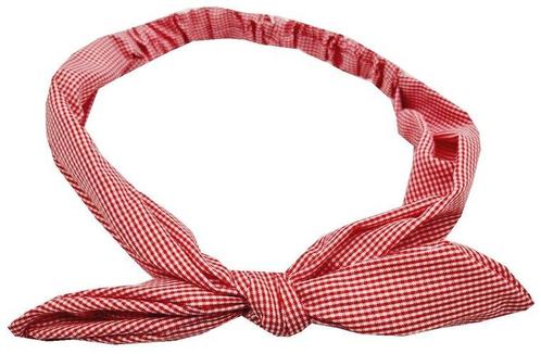 Haarband Knoop Strik Ruit Print Rood, Sieraden, Tassen en Uiterlijk, Uiterlijk | Haarverzorging