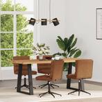 vidaXL Eetkamerstoelen 4 st kunstleer bruin, Huis en Inrichting, Verzenden, Nieuw, Bruin
