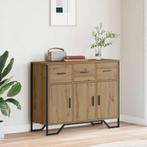 vidaXL Dressoir artisanaal eikenkleurig 97 x 32.5 x 74.5 cm, Verzenden, Nieuw, Overige houtsoorten, Minder dan 50 cm