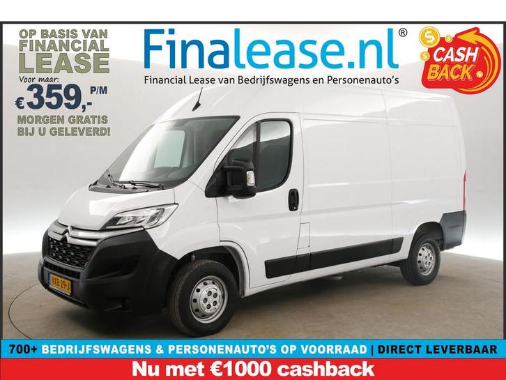 Citroën Jumper 2.2 BlueHDi L2H2 140PK Cruise Parkeersensoren, Auto's, Bestelauto's, Lease, Handgeschakeld, Diesel, Citroën, Wit