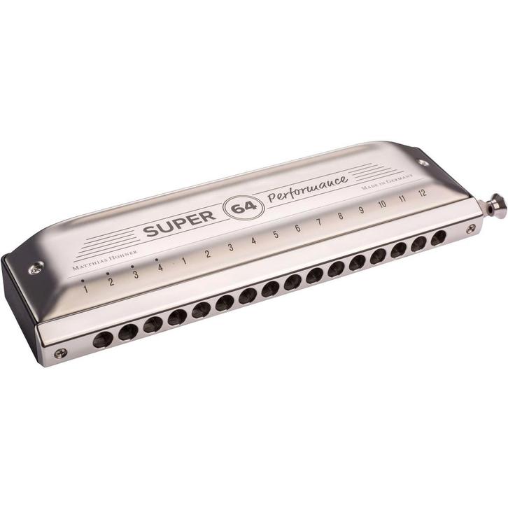 Hohner Super 64 chromatische mondharmonica met etui, Muziek en Instrumenten, Blaasinstrumenten | Mondharmonica's, Verzenden