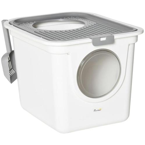 TRUUSK Kattenbak Met Deksel, Kattenbak Met Schep, Tot 5 Kg,, Dieren en Toebehoren, Katten-accessoires, Nieuw, Verzenden