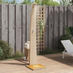 vidaXL Buitendouche 55x60x224 cm poly rattan en acaciahout, Tuin en Terras, Zwembad-toebehoren, Verzenden, Nieuw