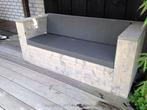 Bank Robuust Rustiek - 140 x 86 x 83 cm (inclusief kussens), Tuin en Terras, Tuinsets en Loungesets, Ophalen of Verzenden, Nieuw