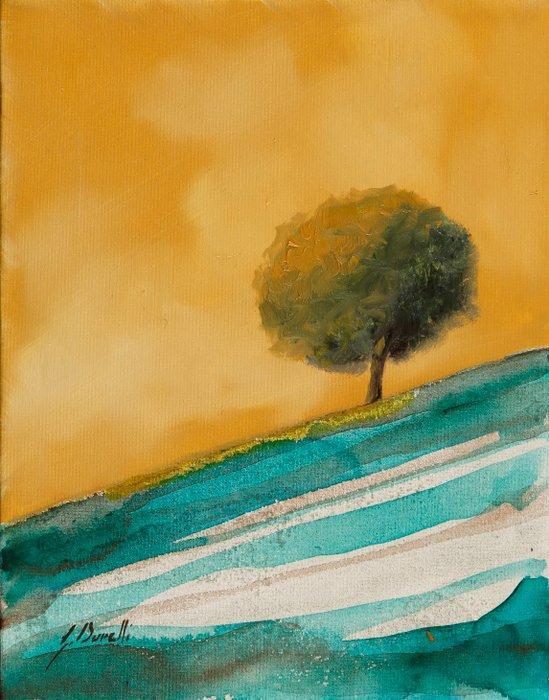 Guido Borelli - verde al tramonto, Antiek en Kunst, Kunst | Schilderijen | Modern