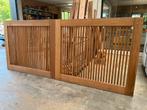 Exclusieve hardhouten poort, Ophalen, 100 tot 150 cm, Nieuw, Hout