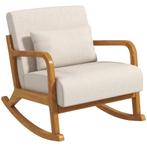TRUUSK Schommelstoel Gestoffeerde Schommelstoel Met Houten F, Huis en Inrichting, Fauteuils, Verzenden, Nieuw