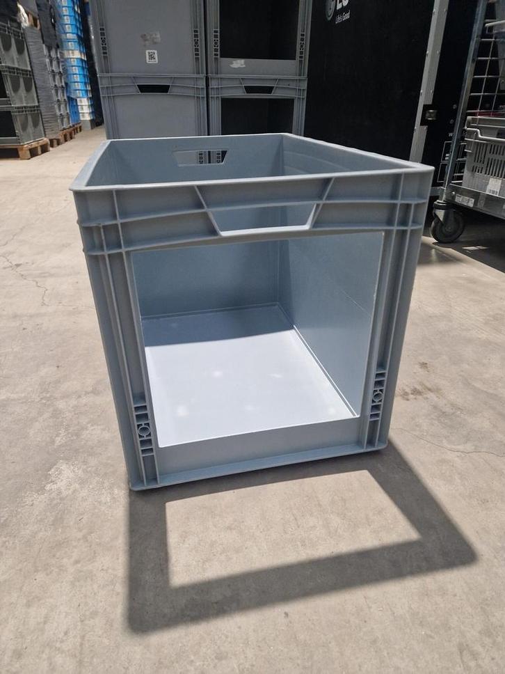 Magazijnbak euronorm 600x400x420mm met grote grijpopening,, Doe-het-zelf en Verbouw, Kratten en Dozen, 50 tot 75 cm, Gebruikt