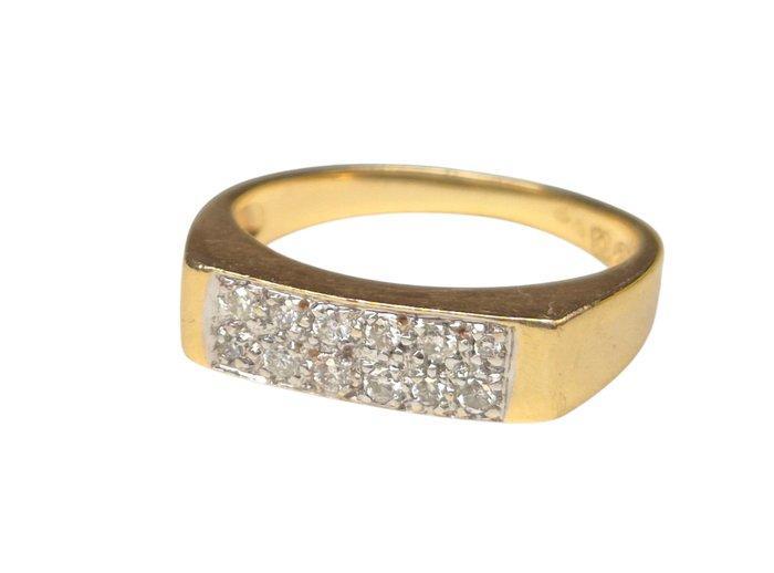 Zonder Minimumprijs - Ring - 14 karaat Geel goud Diamant, Sieraden, Tassen en Uiterlijk, Ringen