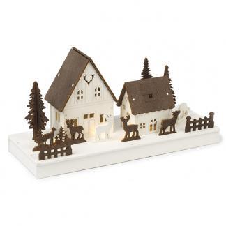 Houten kersthuisje | 11 x 28 x 14 cm | Konstsmide, Diversen, Kerst, Nieuw, Verzenden