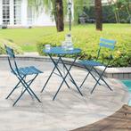 Bistroset Caprile metaal tuintafel met 2 tuinstoelen turquoi, Tuin en Terras, Verzenden, Nieuw