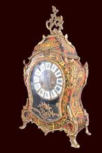 Klok - F H S - walnotenhoutfineer, koper, horlogerie, glas -, Antiek en Kunst, Antiek | Klokken