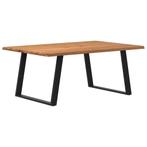 vidaXL Eettafel 180x120x74 cm massief eikenhout lichtbruin, Huis en Inrichting, Tafels | Eettafels, Verzenden, Nieuw