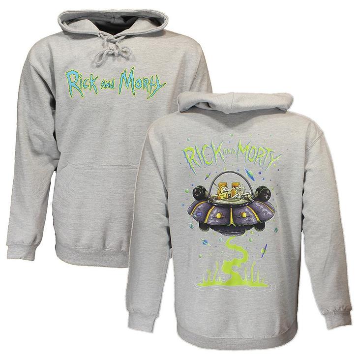 Rick and Morty Sweater Spacecruiser Pullover Hoodie Grijs, Kleding | Heren, Truien en Vesten, Verzenden