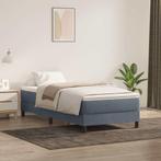 vidaXL Boxspring met matras fluweel donkergrijs 80x220 cm, Verzenden, Nieuw, Grijs, Stof