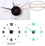 3D DIY Wandklok Frameloos Acryl met Grote Cijfers Modern Dec, Verzenden, Nieuw