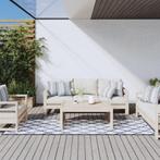 vidaXL Buitenkleed omkeerbaar 80x250 cm marineblauw en wit, Verzenden, Nieuw, Blauw