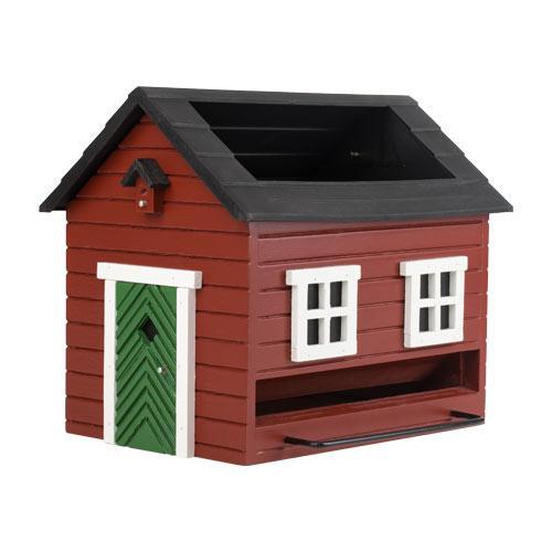 Vogelvoederhuisje met bad rood - Vogelhuisjes voederhuisjes, Tuin en Terras, Vogelhuisjes en Vogelbaden, Nieuw, Verzenden