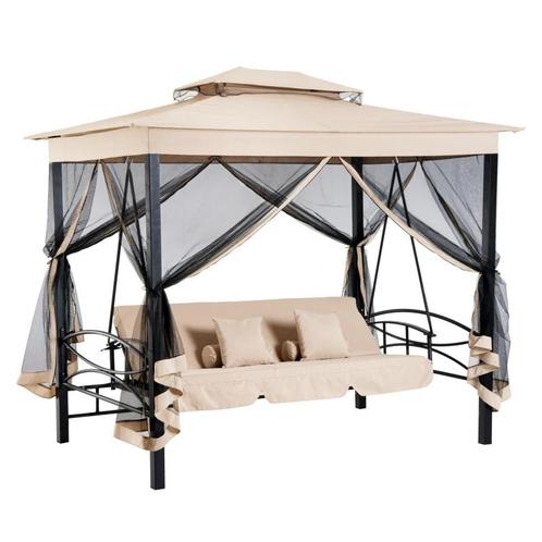 TRUUSK Hollywood Schommel Tuinschommel Met Zijwanden 3-zits, Tuin en Terras, Tuinstoelen, Nieuw, Verzenden
