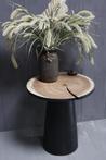 Bijzettafel Hout Zwart Blank Top | H53 x B49 cm