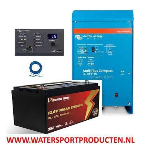 Victron MultiPlus 12/1600 + Perfektium PL-LCD LiFePo4 12.8V, Watersport en Boten, Navigatiemiddelen en Scheepselektronica, Overige typen