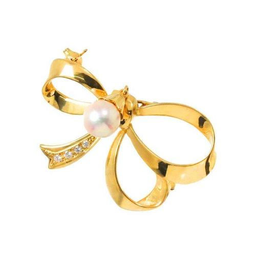 Mikimoto - Broche - 18 karaat Geel goud, Sieraden, Tassen en Uiterlijk, Antieke sieraden