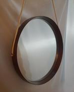 Wandspiegel - Hout, Textiel, spiegel - Spiegel met ronde, Antiek en Kunst