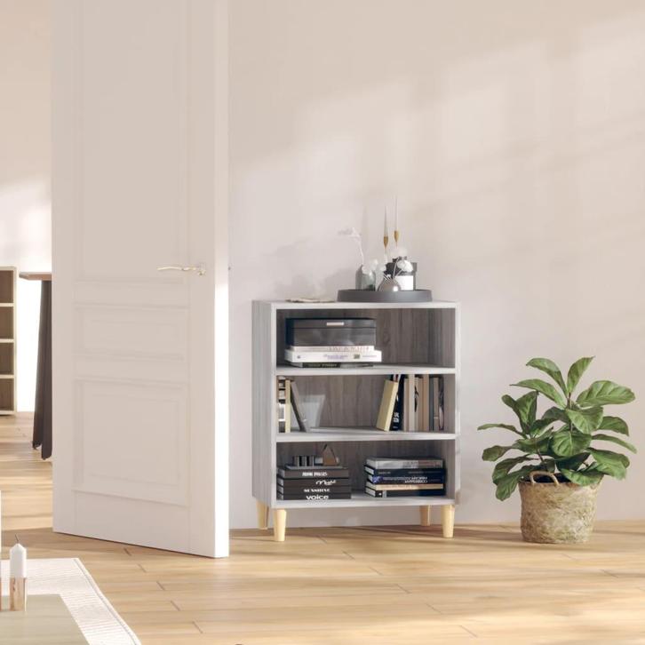vidaXL Dressoir 57x35x70 cm bewerkt hout grijs sonoma, Huis en Inrichting, Kasten | Dressoirs, 25 tot 50 cm, Nieuw, 50 tot 100 cm