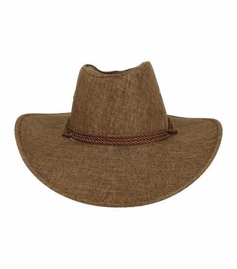 Cowboyhoed - Western hoed in linnenlook onesize - Bruin, Kleding | Dames, Hoeden en Petten