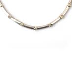 Een 14 krt. bicolor gouden collier met diamant, Sieraden, Tassen en Uiterlijk, Kettingen, Gebruikt