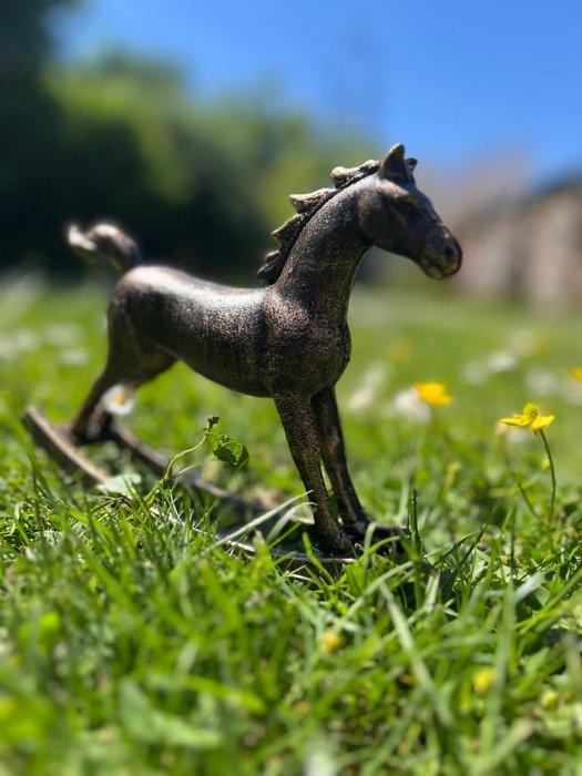 Figuur - Gietijzeren schommelpaard - Gietijzer, Antiek en Kunst, Curiosa en Brocante