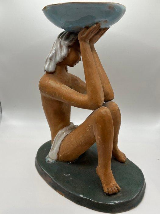 H. RÄHMER MARIA - Beeld, Femme porteuse de plat - 20 cm -, Antiek en Kunst, Antiek | Glas en Kristal