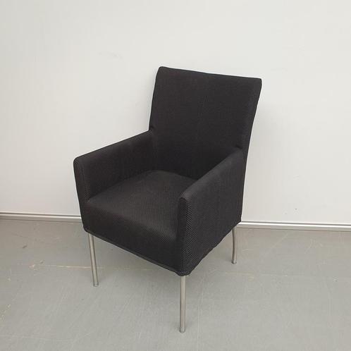 Amide luxe fauteuil vergaderstoel - nieuwe stof zwart - 56 c, Huis en Inrichting, Fauteuils, Ophalen of Verzenden