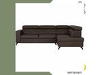 Leren hoekbank Nova - 2.5-zits arm links + Longchair arm, Huis en Inrichting, Banken | Bankstellen, 250 tot 300 cm, Bohemian, Industrieel, Modern, Scandinavisch